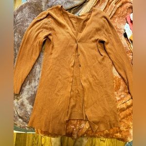 Burnt Orange duster cardigan